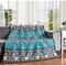 De Leon Collections 60 x 50 in. Saguaro Skull Southwestern Boho Skull Decorative Throw Quilt Blanket, Multi Color
